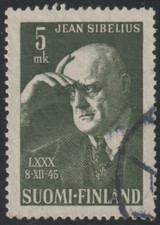 Finland 1945 SC# 249 - Jean Sibelius - (1856-1957) composer - Used Lot # 43