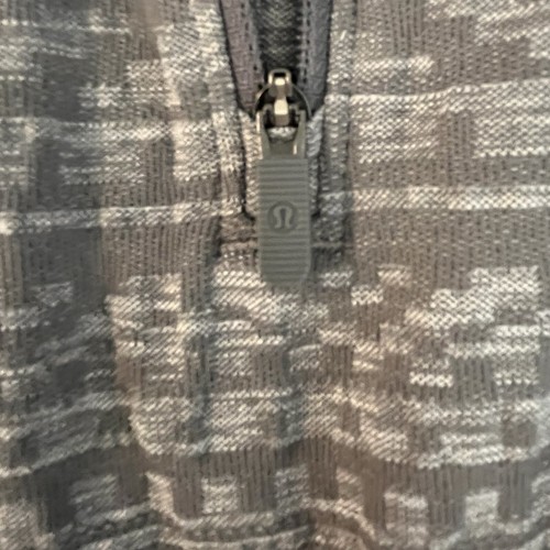 Lululemon Rest Less Top Gray 1/4 Zip Long Sleeve Fair Aisle Thumbholes Womens 6? - Picture 6 of 8