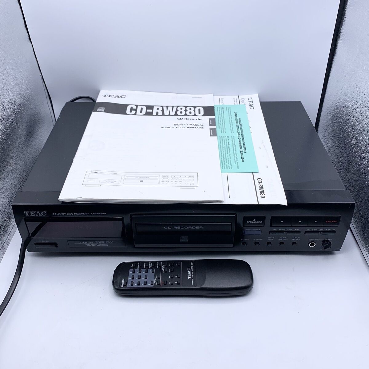 TEAC CD-RW880 Compact Disc Recorder Player CD-R CD-RW High