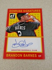 2014 Donruss Signatures Auto #BB Brandon Barnes Houston Astros