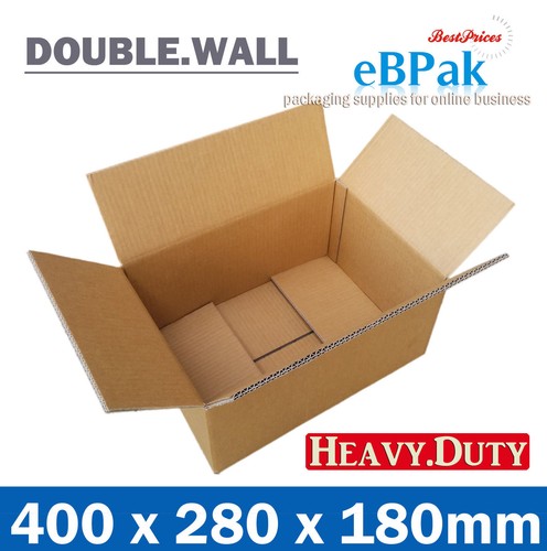 Heavy Duty Mailing Box 400 x 280 x 180mm Double Wall Large Shipping Carton - Picture 2 of 12