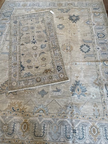 Hand Knotted 100%Wool Emerson Cream Modern Oushak Area Rugs For Living Room - Picture 8 of 12