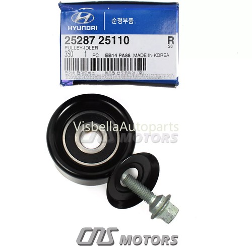 GENUINE V-Belt & Tensioner Kit for 10-12 Hyundai Santa Fe Kia Sorento 2.4L - Picture 6 of 8