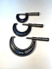  3 each J. T. Slocomb outside micrometers 0-1 inch, 1-2 inch and 2-3 inch 