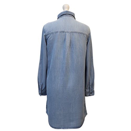 Oasis Blue Long Sleeve Denim Shirt Dress UK Women's 10 W30-36 - Picture 4 of 5