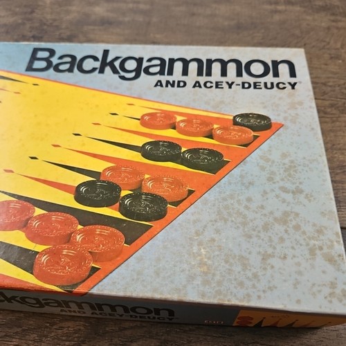 Vintage Backgammon and Acey-Deucy Board Game 1973 Milton Bradley 100% Complete - Picture 2 of 4