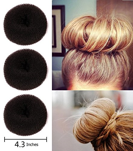 3pcs Hair Donut Bun Ring Styler Maker Small Medium Large Brown For Sale Online Ebay