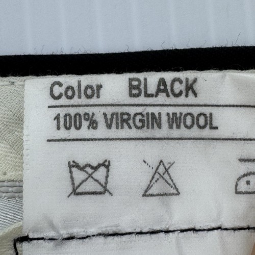 Santorelli Men’s 36 Black Dress Pants Virgin Wool Made in Italy Pleated Luxury - Picture 5 of 10