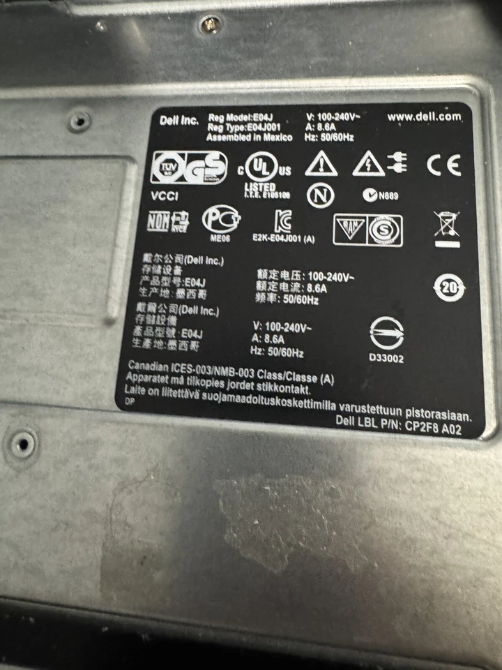 Dell Equallogic PS4100X iSCSI SAN w/ rails And Drives! - Image 2 of 4