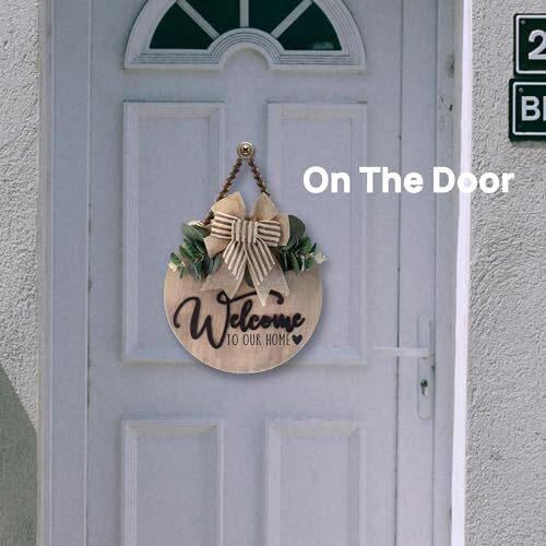 Condorpasea 3D Welcome Sign for Front Door | Home/Farmhouse Dia:12in Oak_Nature - Picture 5 of 7