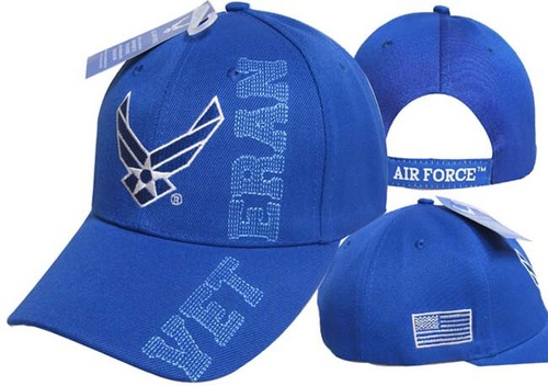 NEW U.S AIR FORCE VETERAN HAT 3D EMBROIDERED RAISED STITCHED LETTERS BALL CAP - Foto 1 di 2