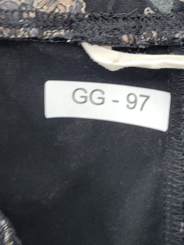 Pantalones Soft Surroundings para mujer PL negros florales artísticos calzas boho tejidos - Imagen 8 de 8