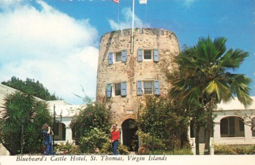 Postcard Virgin Islands St. Thomas Bluebeard's Castle Tower Hotel Pirate Lookout - Picture 1 of 2