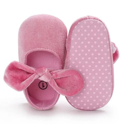 Wedding Party Newborn Shoes Velvet Vintage Newborn Baby Princess Dress Shoes - Picture 6 of 14