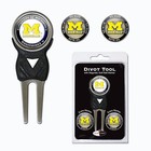 Team Golf NCAA Michigan Wolverines Divot Tool with 3 Golf Ball Markers Set