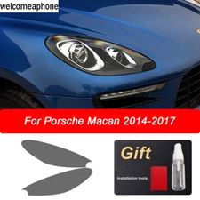 Pre-cut Headlights Smoke Paint Protection Vinyl Tint Wrap Film For Porsche Macan