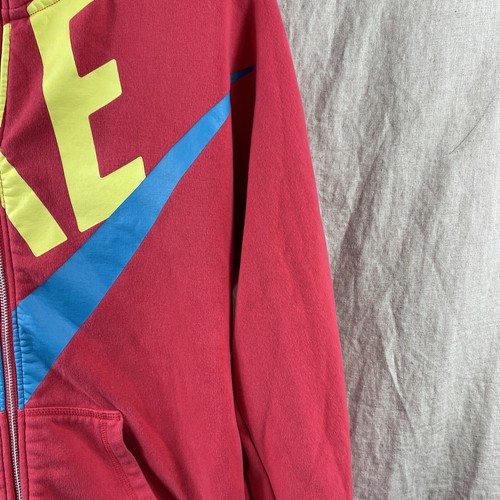 Sudadera para hombre Nike roja/amarilla/azul manga larga cremallera completa con capucha logotipo talla L - Imagen 5 de 21