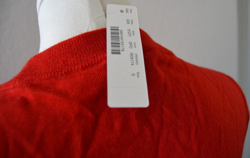 J Crew Women's 100% WOOL Round Neck Long Sleeve Pullover Sweater Top RED Size S - Picture 3 of 4