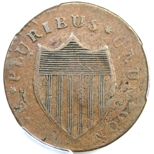 1787 M 34-J R-3 PCGS VF 30 Deer Head Overstruck New Jersey Colonial Copper Coin - Picture 2 of 3
