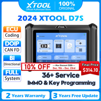XTOOL D7S Auto Bidirectional Full System Car Diagnostic Scanner K=Y Coding TOOL