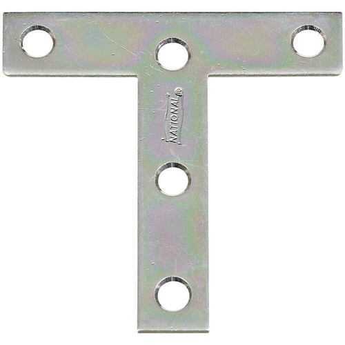 National Hardware N113-704 V116 Zinc Plated T-Plate, 3" X 3" 2pcs - Picture 2 of 2