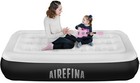 Airefina Single Size Air Bed, Inflatable Air Mattress Built-in Electric Pump