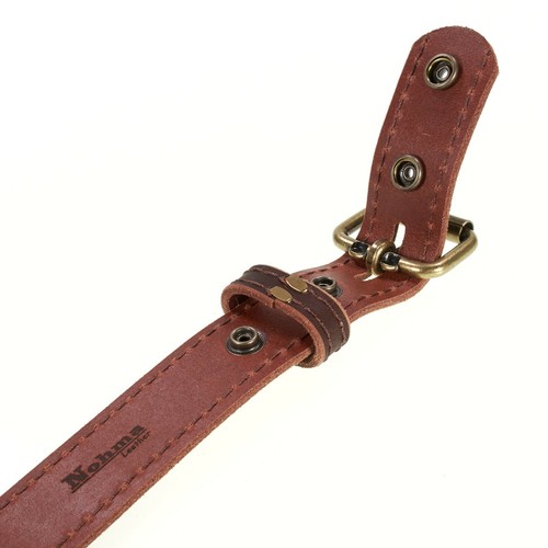 Men's Genuine Buffalo Leather Belt, 1 1/2"_Antique Brass Buckle_Amish Handmade - Picture 46 of 52