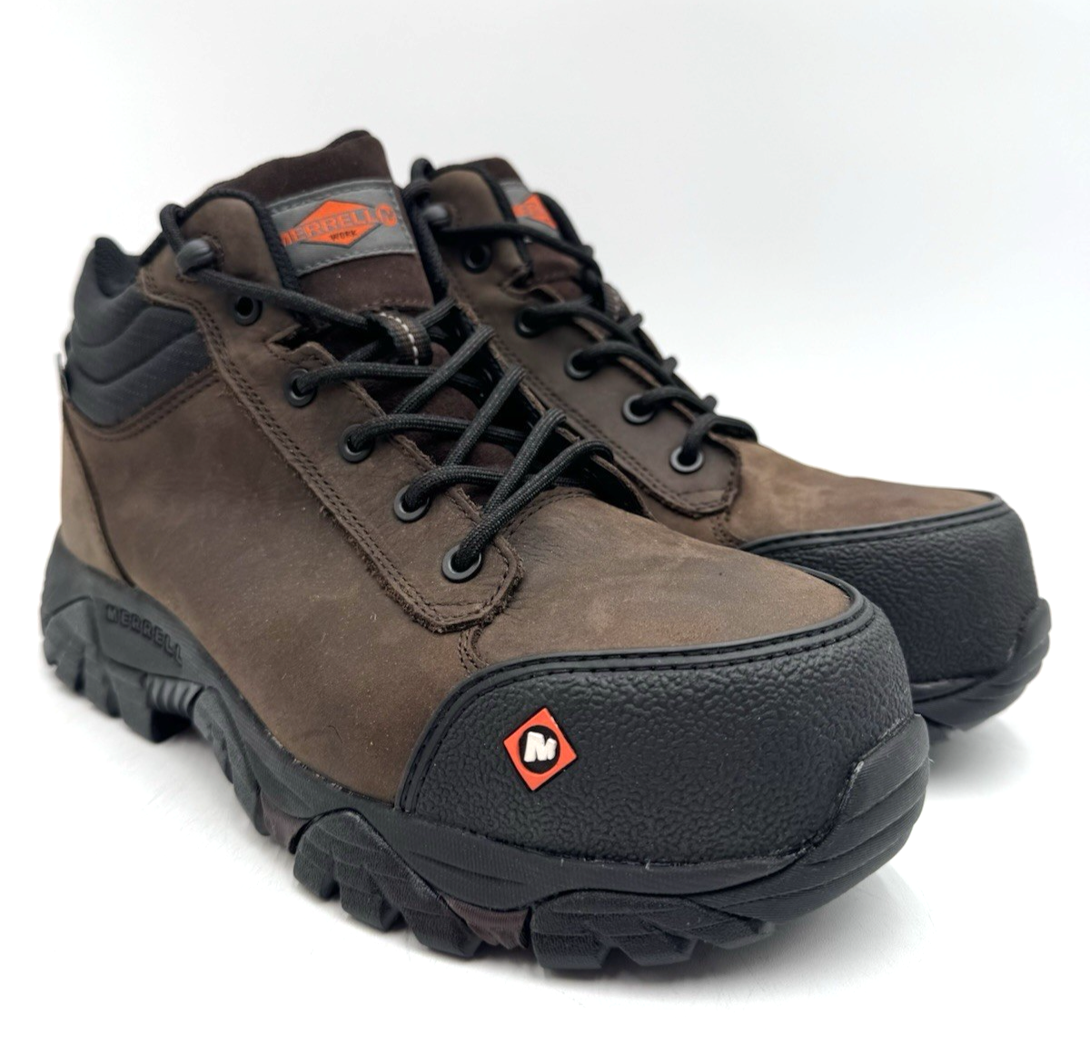 NUOVO Merrell MOAB ROVER MID WTPF CT stivale da lavoro uomo marrone taglia US 8 5 Medium nuovo con scatola