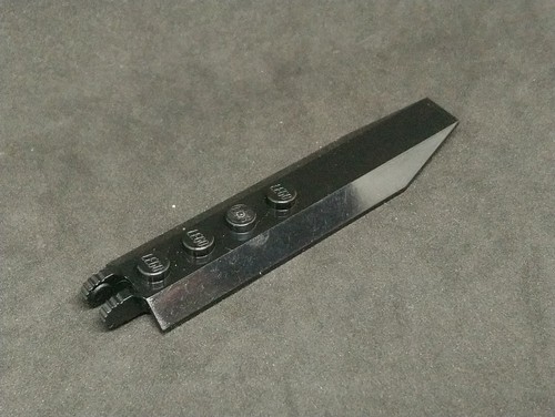 Lego Hinge Locking Plate 1x8 Extended Sides, Round Under [30407] Black x4 - Picture 3 of 5