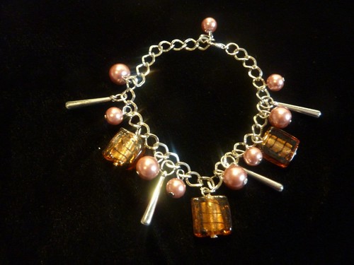 Hermosa NUEVA Pulsera Colgante - Charm Pulsera 9" TONOS TIERRA - Imagen 1 de 2