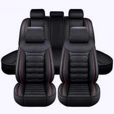 For Honda Civic Faux Leather Car 5 Seats Covers Full Set Front Rear Back Cover