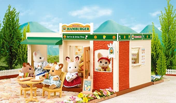 【新品•未開封】シルバニアファミリー⭐️ Hamburger Restaurant Hamburger Restaurant 1860 Sylvanian Families Calico Critters