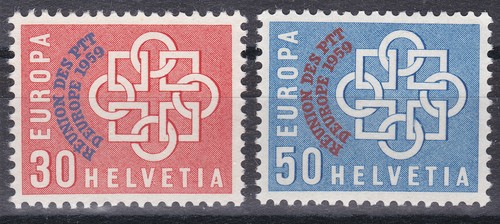 ANGEBOT 1959 Europäische Konferenz der PTT Verwaltungen Montreux 681 + 682 MNH - Picture 1 of 2