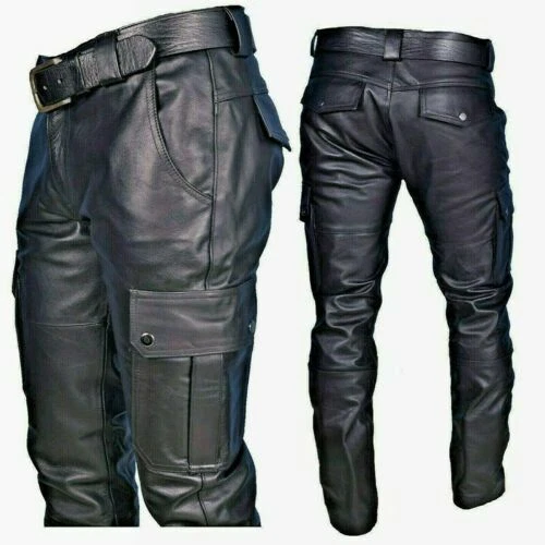 Pantalones de hombre de piel sintética