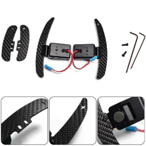 Magnetic Carbon Fiber Steering Wheel Paddle Shifter For BMW F20 F22 F23 F80 F82 - Picture 1 of 8