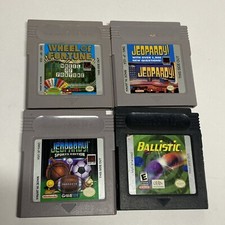 Tested Game Boy Lot - Wheel of Fortune, Jeopardy, Ballistic - 4 Games READ