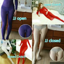 USA Unisex Men Velvet Anti-Hook Bodystocking Bodyhose Semitransparent Bodysuit