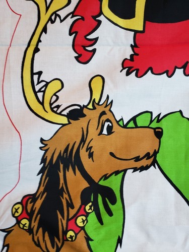 Vtg Grinch Christmas Dr. Suess Fabric Door Wall Hanging Panel Sewing cut sew - Picture 6 of 17
