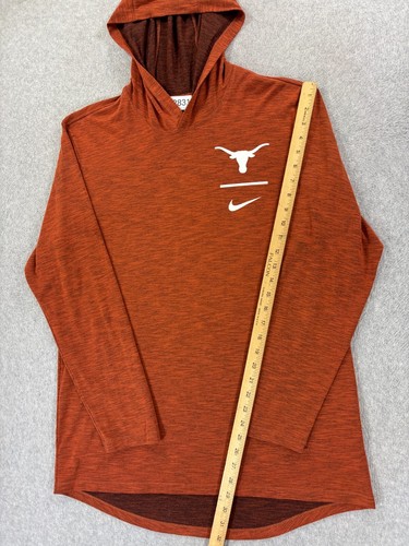 Texas Longhorns Nike Campus Long Sleeve Hoodie Shirt (Men's Medium) Burnt Orange - Picture 5 of 12
