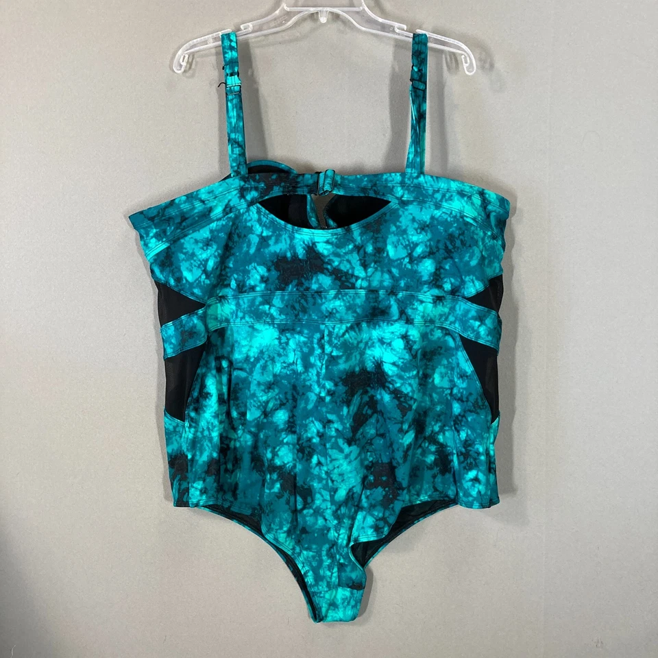 Traje de baño Torrid de una pieza con aros talla grande 5 inserciones de malla regular nuevo sin etiquetas Foto 4 de 4