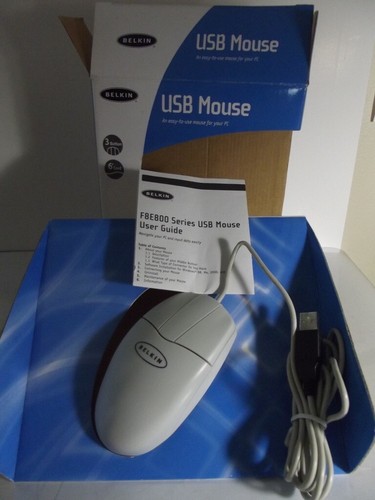 Belkin USB Mouse F8E813-USB 3 Button Programmable Plug & Play - Picture 3 of 13