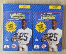 💥2-1991 All World Canadian Football League, Premiere Edition Factory Sealed Box