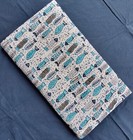 Fish Print Indian Cotton Kantha Quilt Bedding Hand Block Bedspread Coverlet Boho