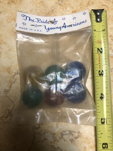 Vtg Marbles - Vitro Cat Eyes - 5 Star Brand - 10¢ - The Pride of Young America - Picture 2 of 7