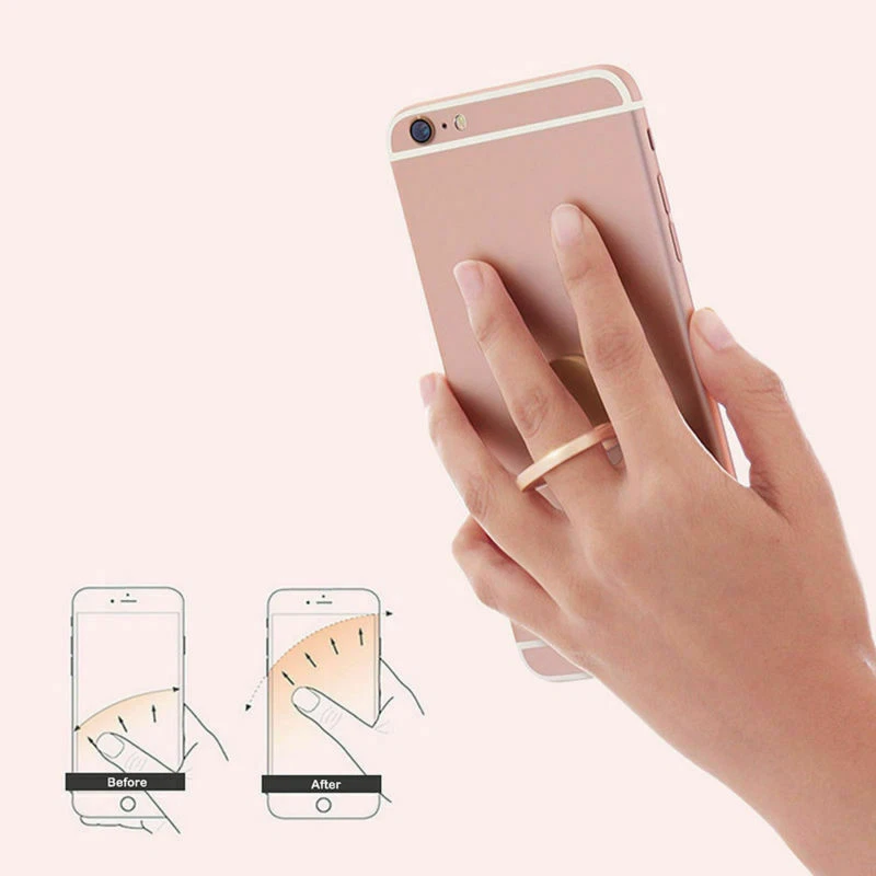 360°Finger Grip Metal Ring Stand Holder For All Smart Phones Tablet iPhone i Pad - Image 4 of 4