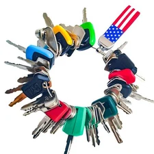 44 Heavy Equipment Keys Set Cat JD New Holland Case Ford Hyster JCB Kubota Volvo