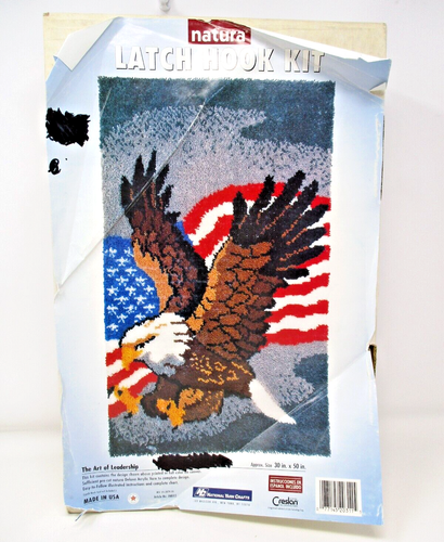 Vintage Eagle Latch Hook Kit Art of Leadership Patriotic Americana - Picture 1 of 5