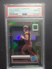 2022 Clearly Donruss Sam Howell Rated Rookie Holo Green /25 RC PSA 10 POP 1 RARE