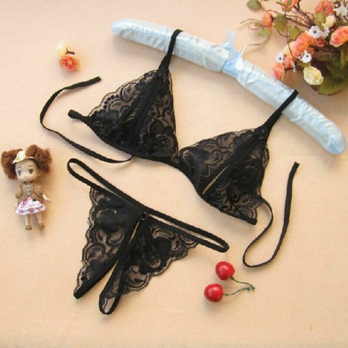 Damen Blumen Spitze BH Sets Kabellos Push Up BH Ärmellos Dessous Höschen Set/ - Bild 26 von 27