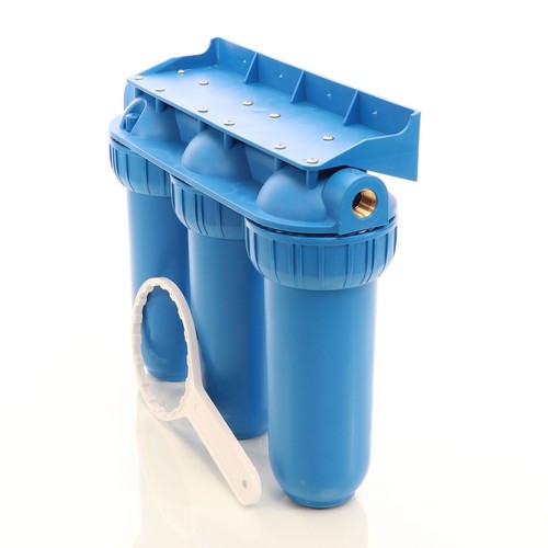 Kit filtro trattamento acqua da 1/2 " antiresidui carboni attivi anti uv esterno - Imagen 2 de 10